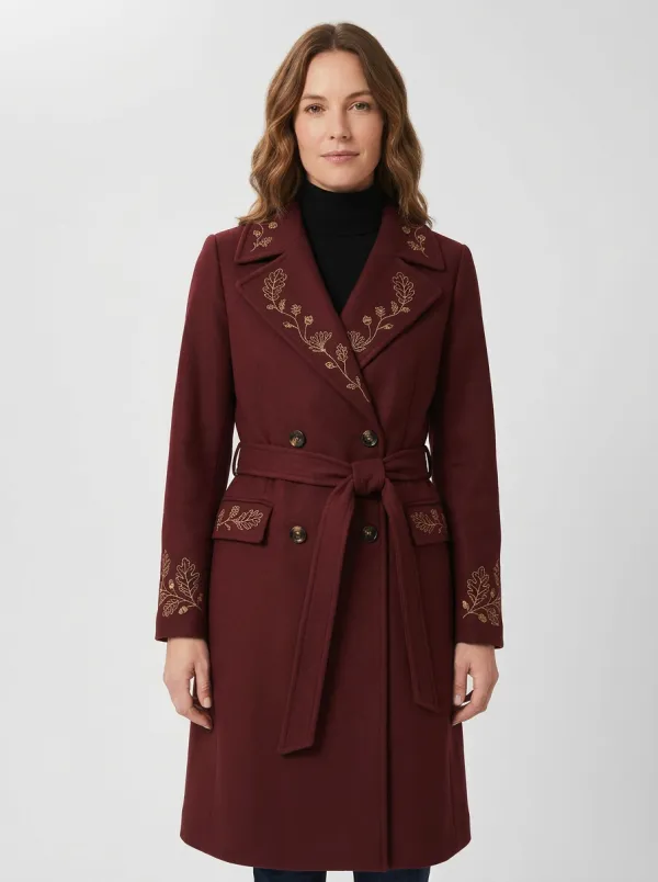 Women's Camden Botanical Leaf Embroidered Coat