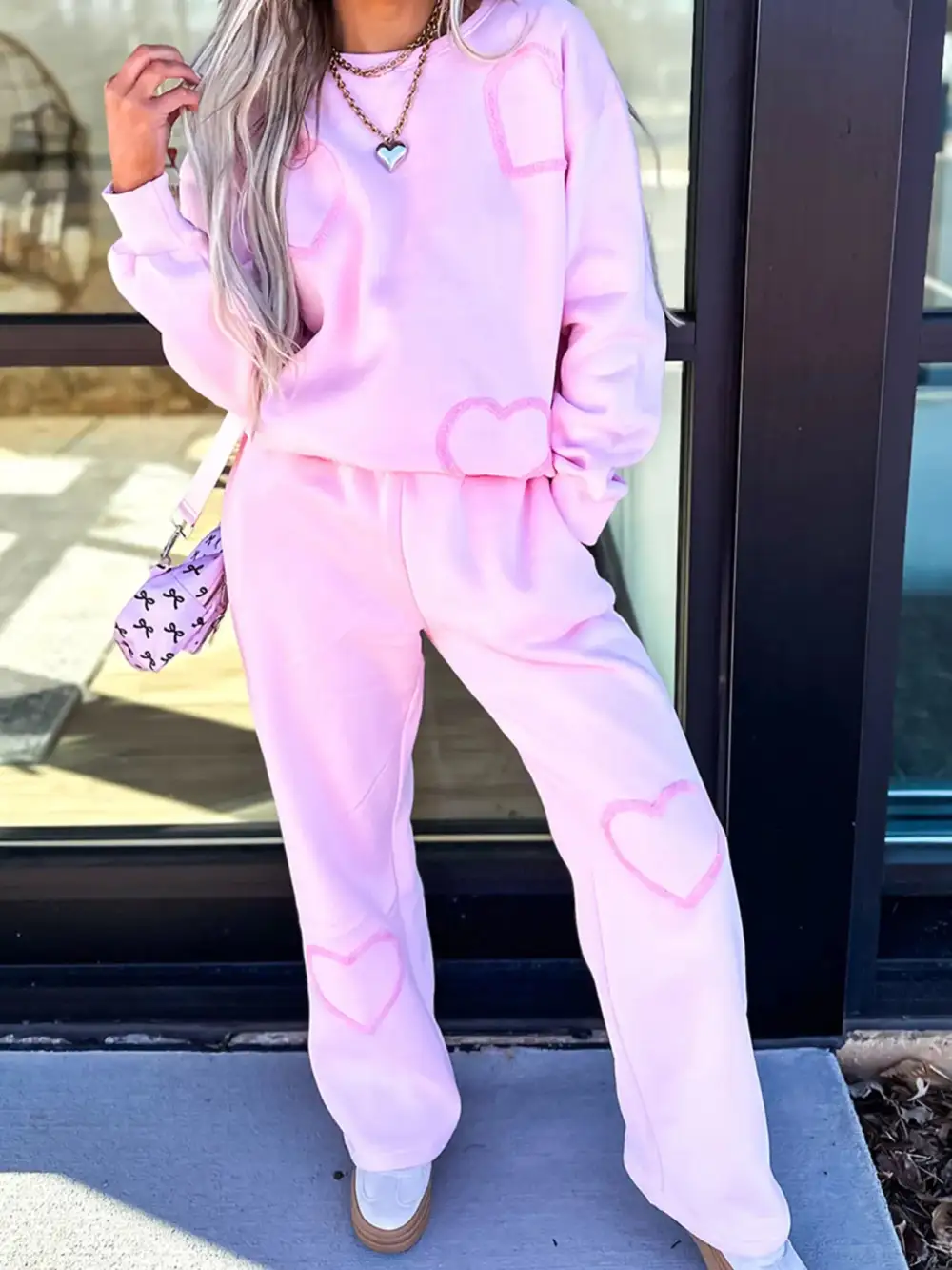 Pinky Heart Top and Pants Set