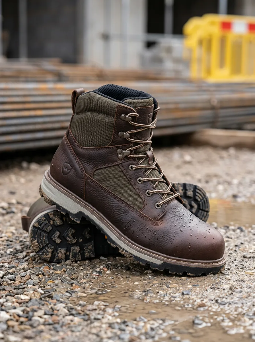 Modern Tactical Leather-Look Men's Waterproof Work Boots