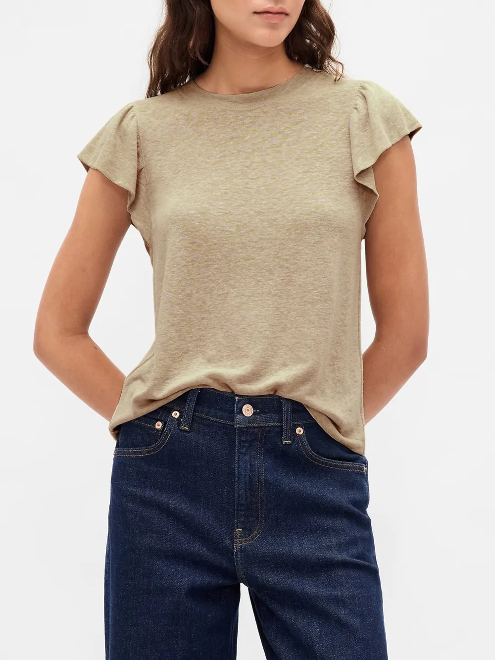 Solid Color Fitted T-Shirt