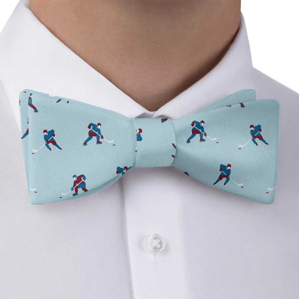 Hockey Motif Bow Tie