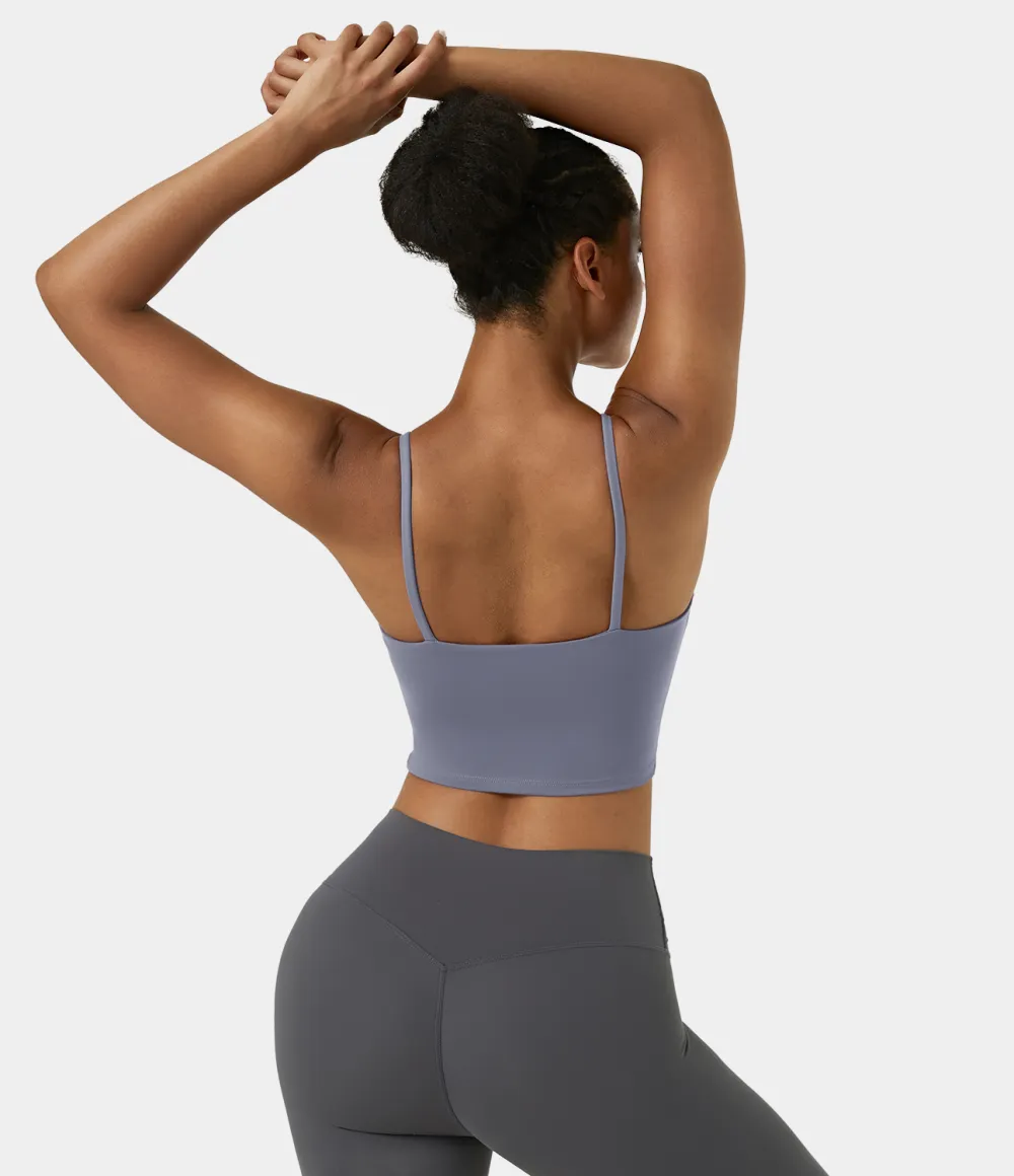 Basic Padded Workout Cropped Tank Top