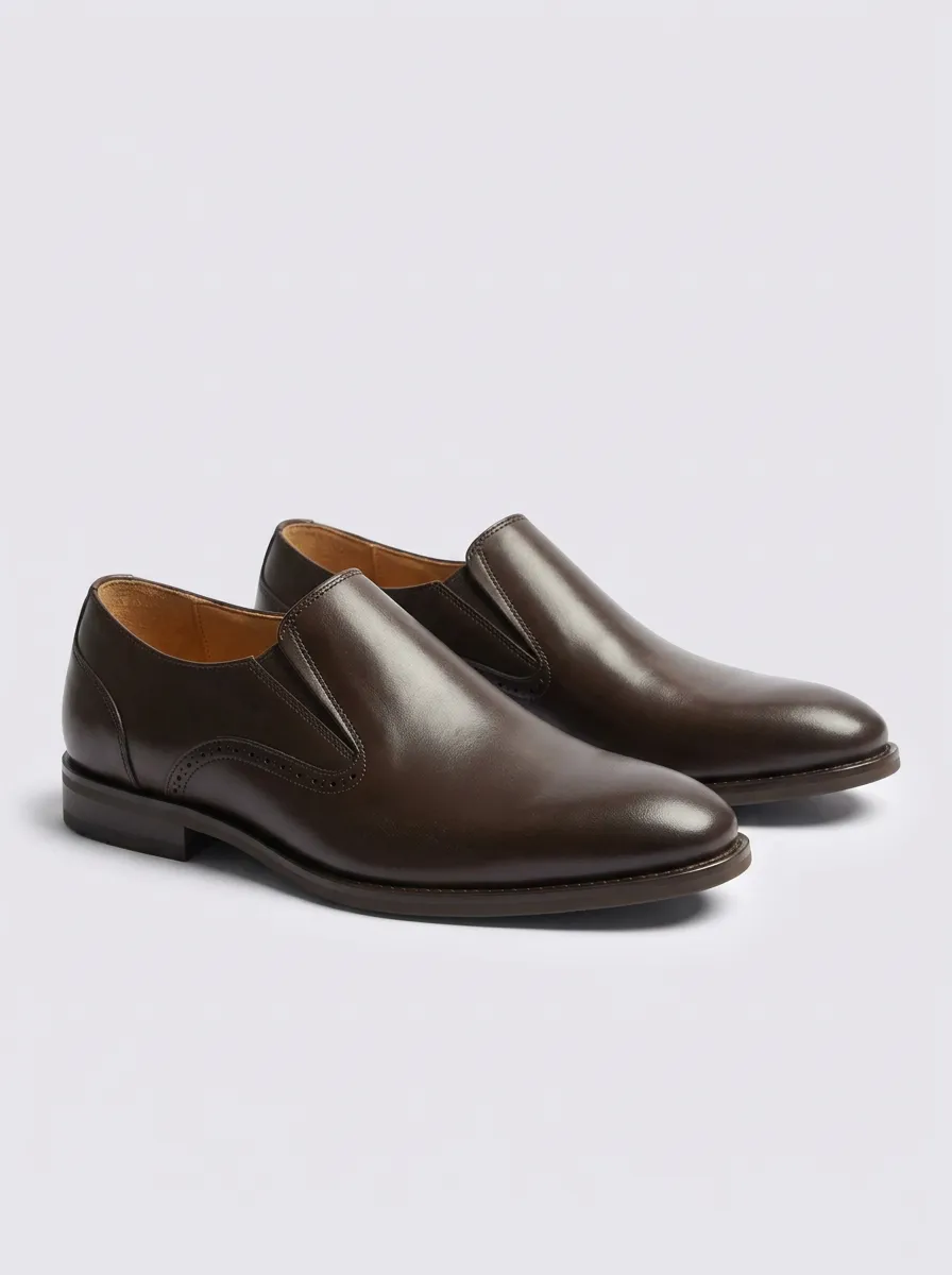 Men's Classic Business Leather Slip-On Dress Shoes