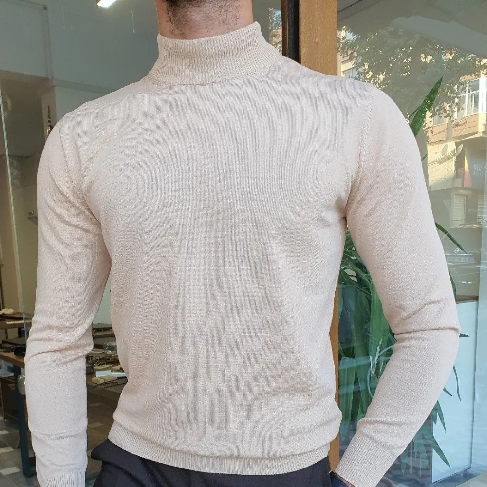 Classic Long Sleeve Slim Fit Turtleneck Sweater