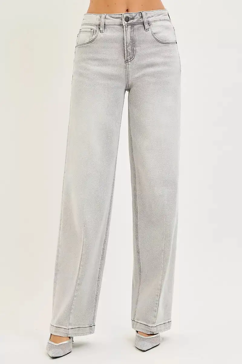 Cuffed Hem Baggy Jeans