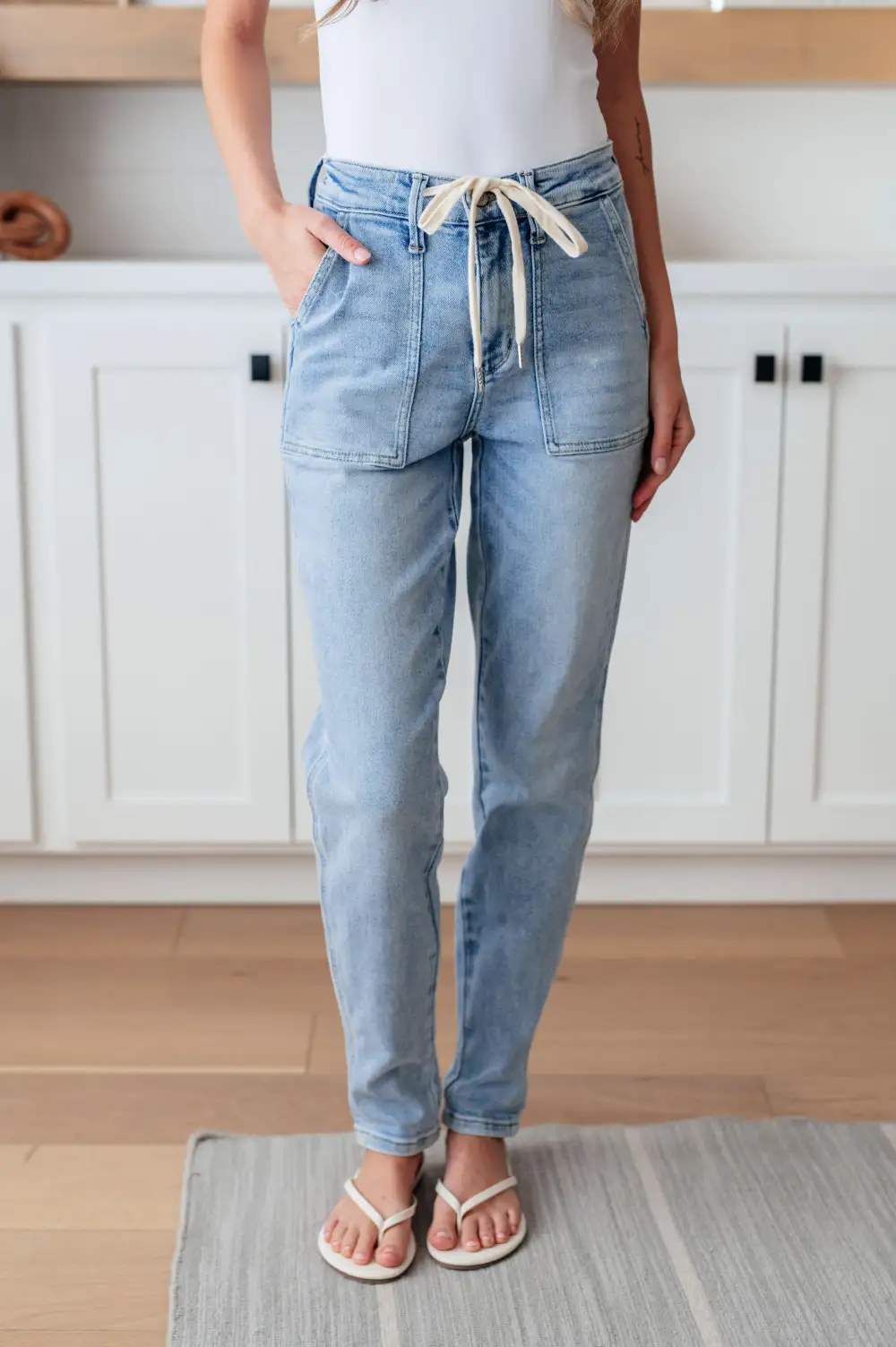 High Rise Vintage Denim Jogger