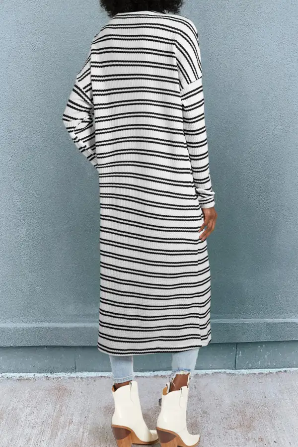 Print Open Front Duster Cardigan
