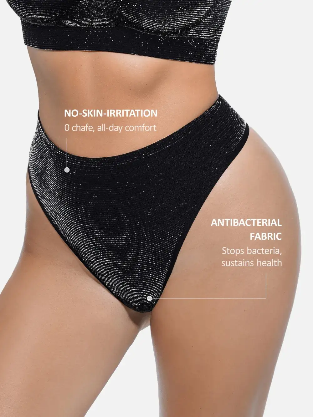Wireless Shimmer Detail Support Bra