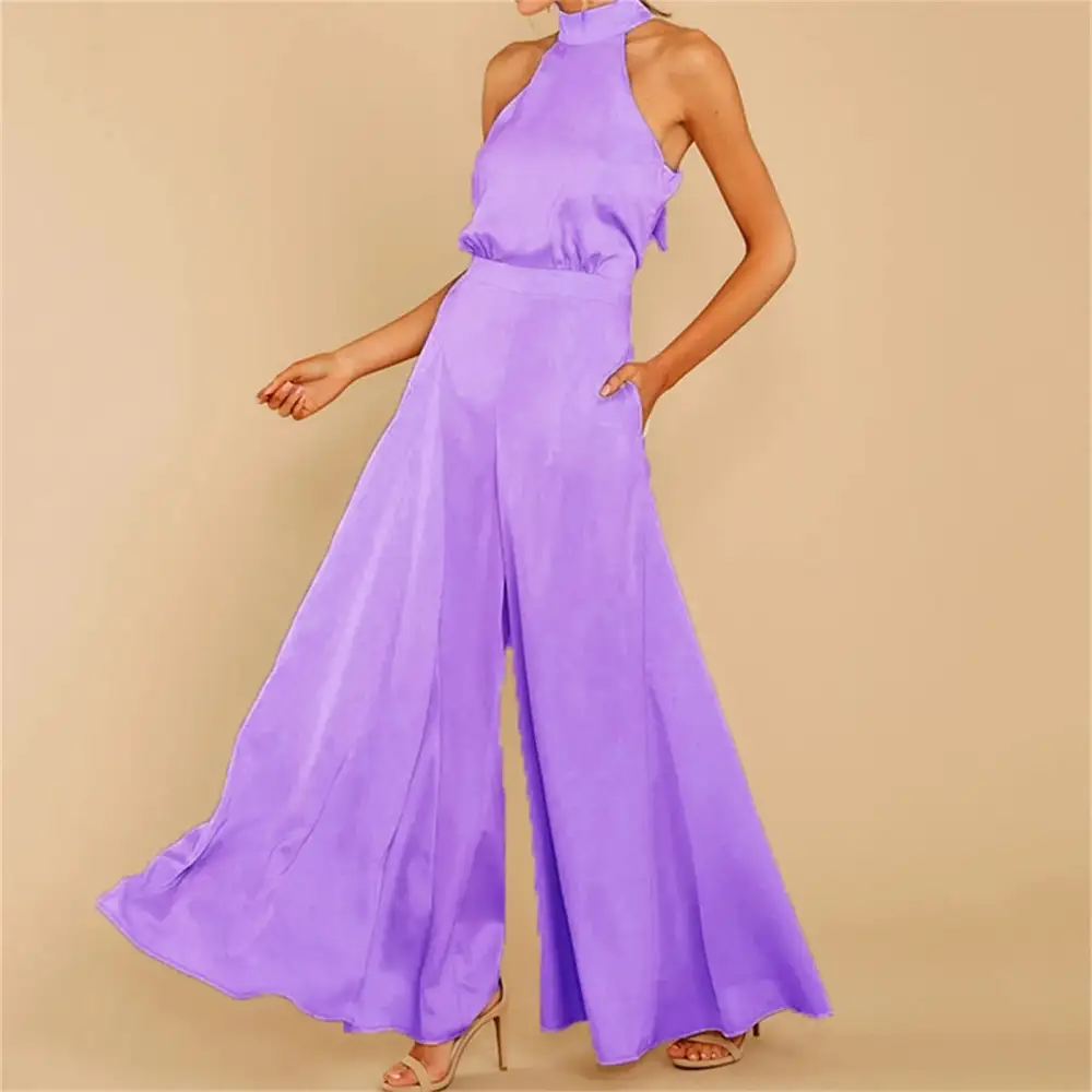 Chic Elegant Satin Jumpsuit