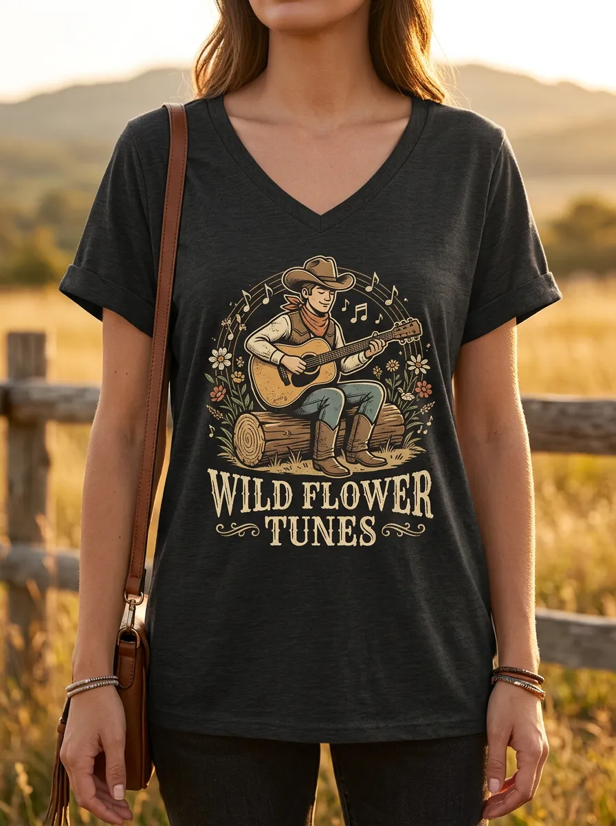 Refined Guitar Women's V-Neck T-Shirt