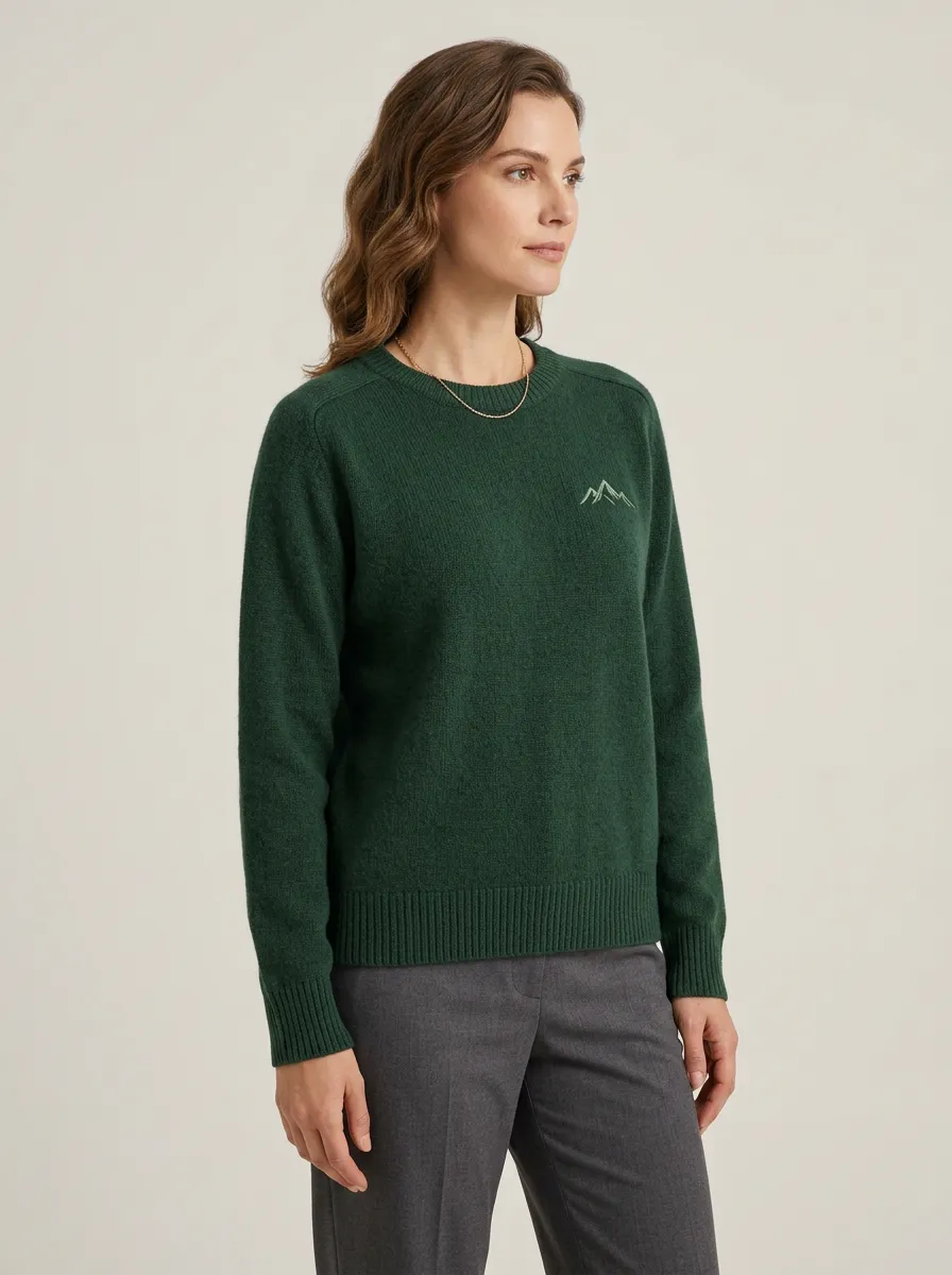 Women's Mountain Embroidered Crewneck Sweater