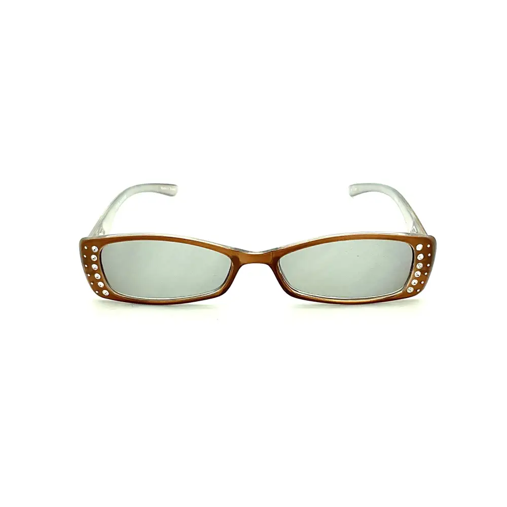 Rhinestone Full Magnification Reading Sunglasses with Case