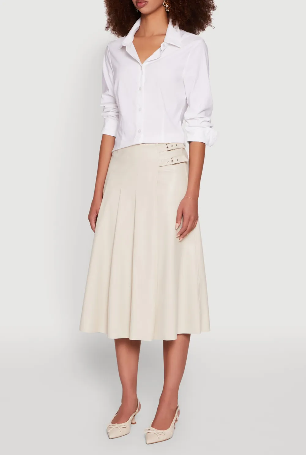 Leather Midi Skirt