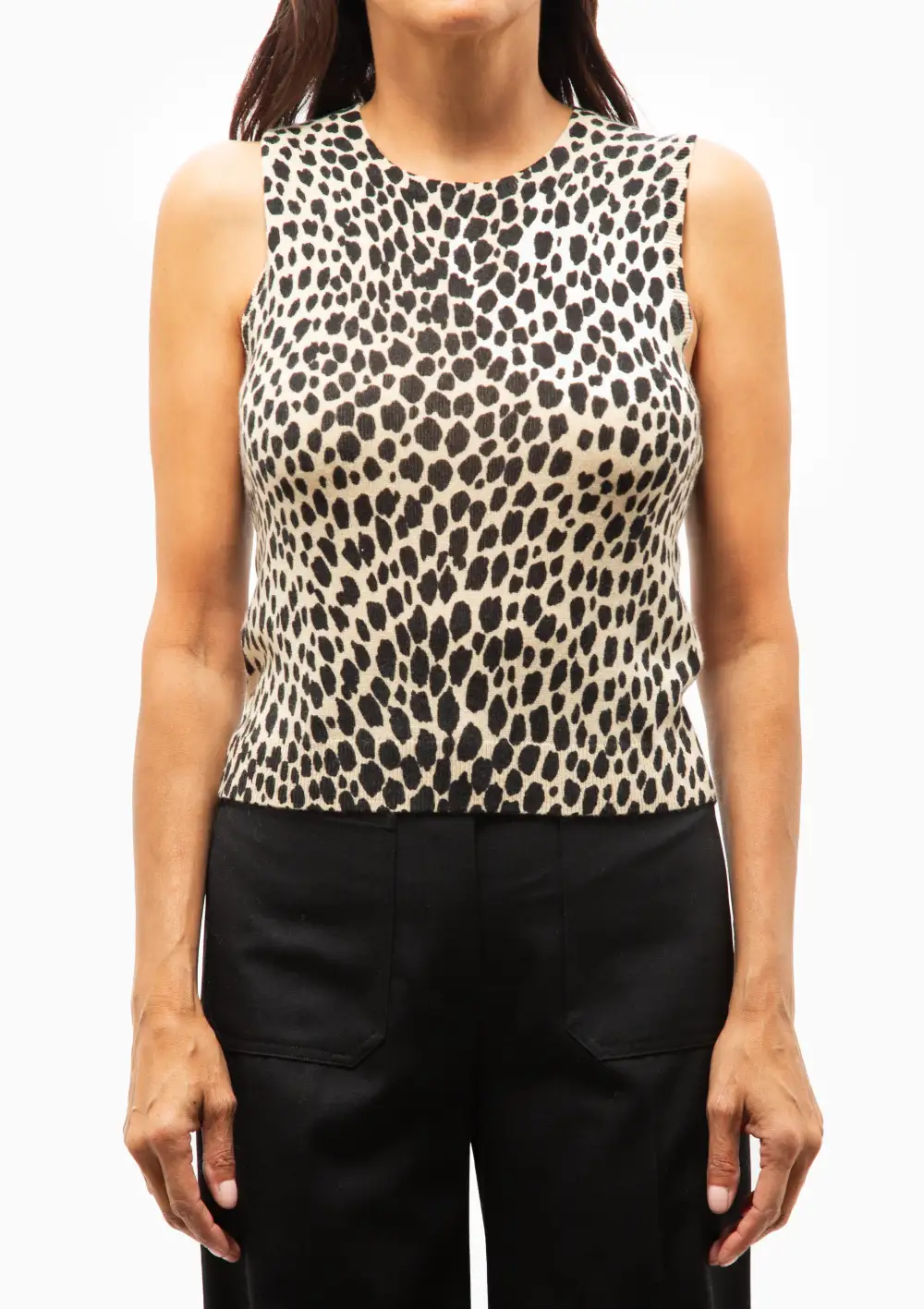 Animal Print Sweater Tank