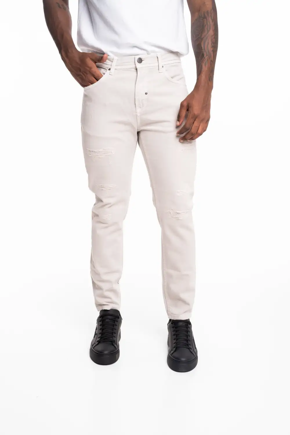 Modern Skinny Cropped Five Pocket Jeans
