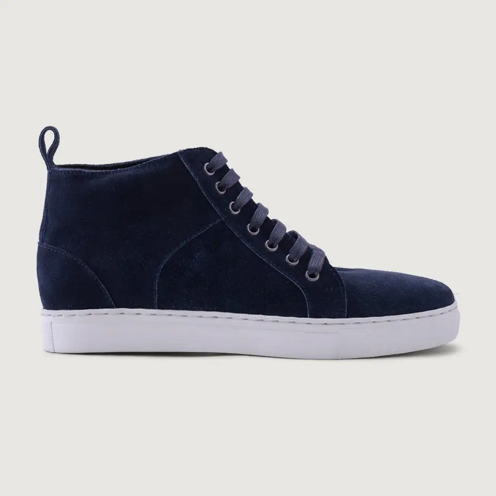 Textured Suede High Top Sneakers