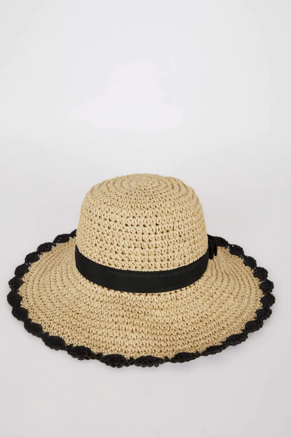 Black Bow Hat with Brim