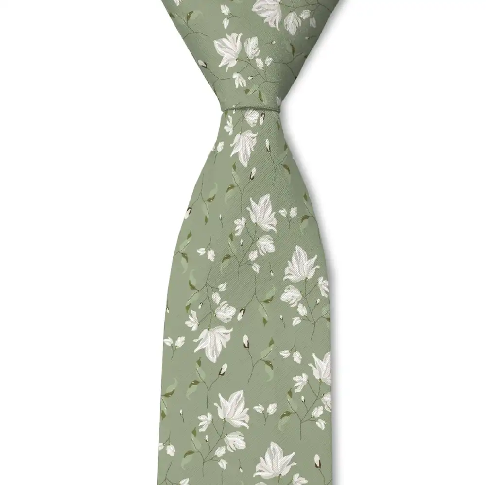 Classic Botanical Floral Pattern Necktie