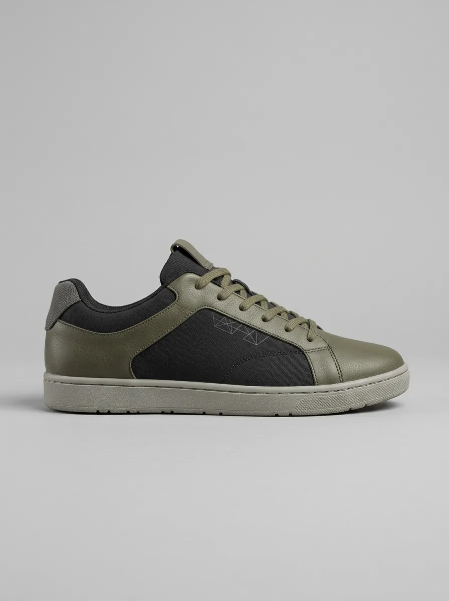 Flexible Geometric Graphic Essential Men's Casual Sneakers
