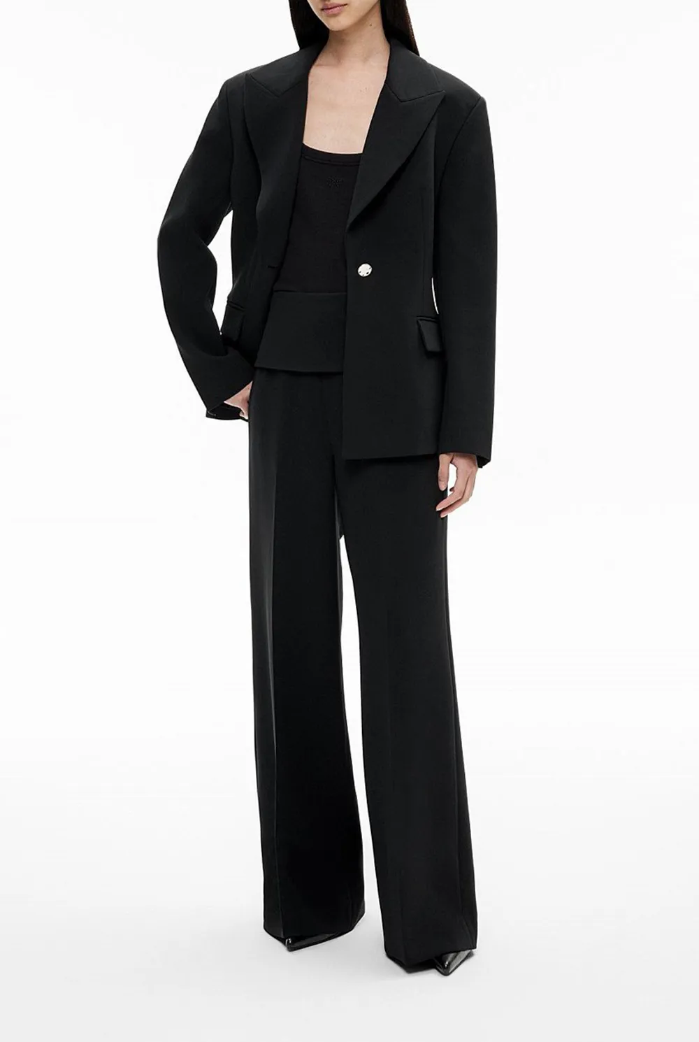 Relaxed Wide-Leg Pants With Pleats For Women