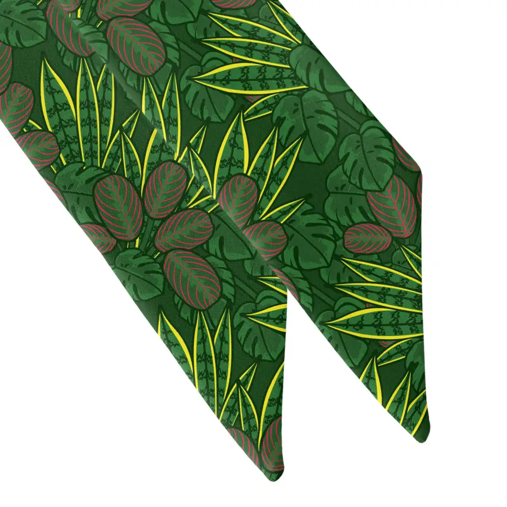 Houseplant Bloom Pattern Hair Scarf