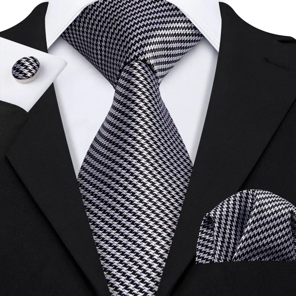Plaid Formal Silk Necktie Set