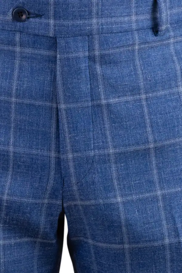 Refined Linen Flat Front Regular Rise Traditional Fit Trousers