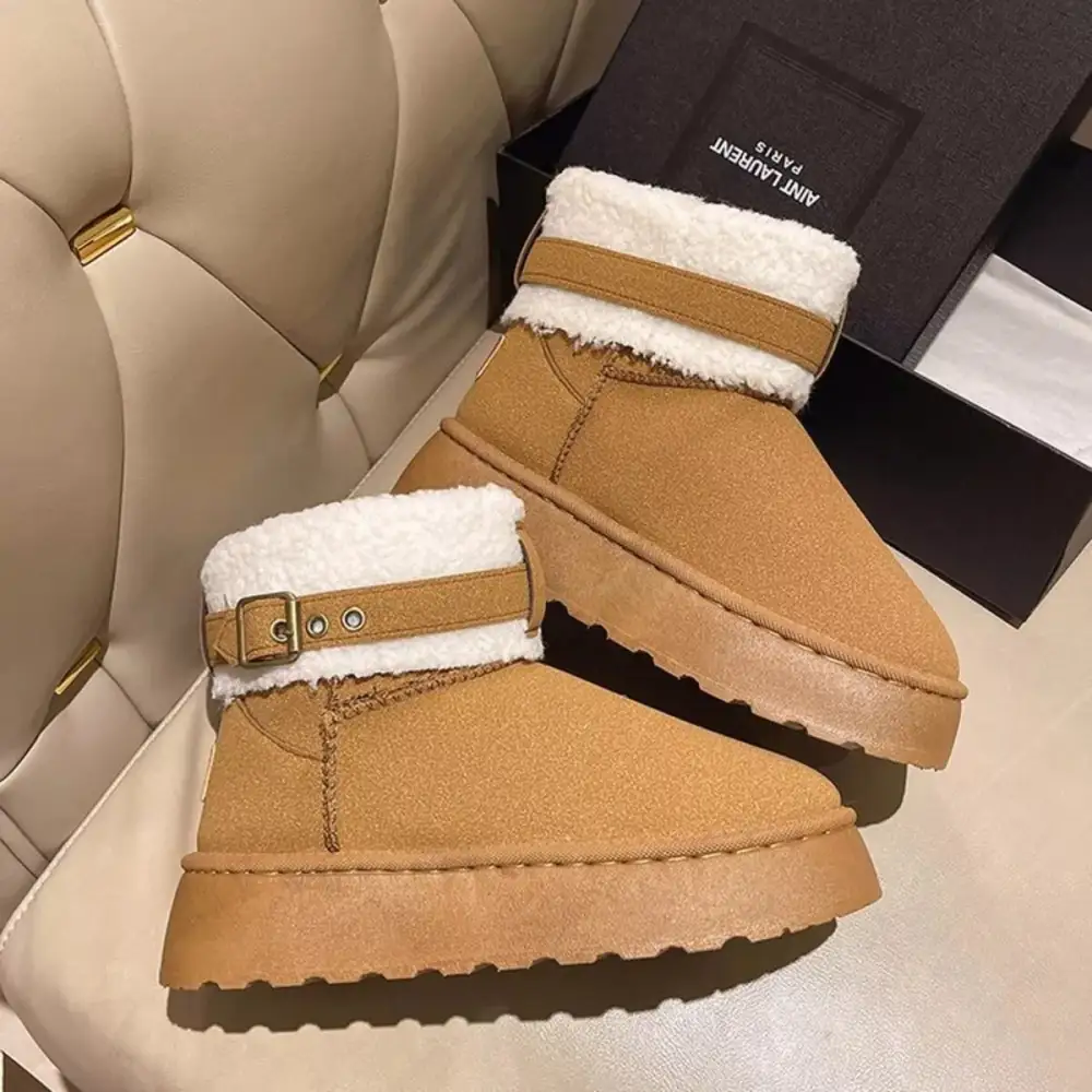 Cozy Plush Lined Winter Ankle Boots