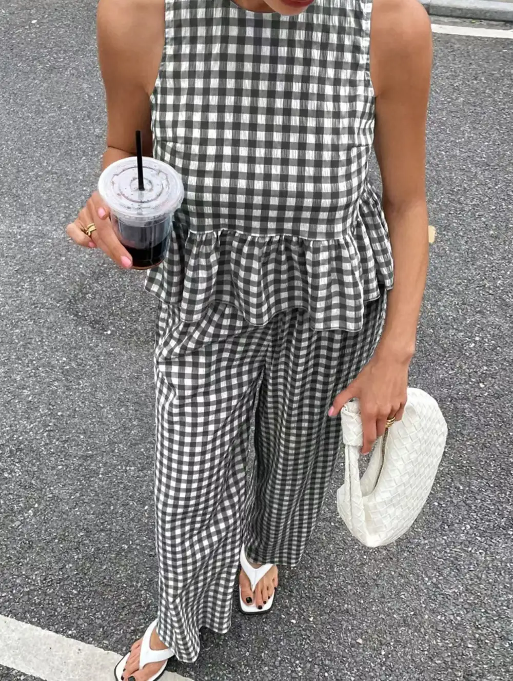 Sleeveless Top Pants Two Piece Set