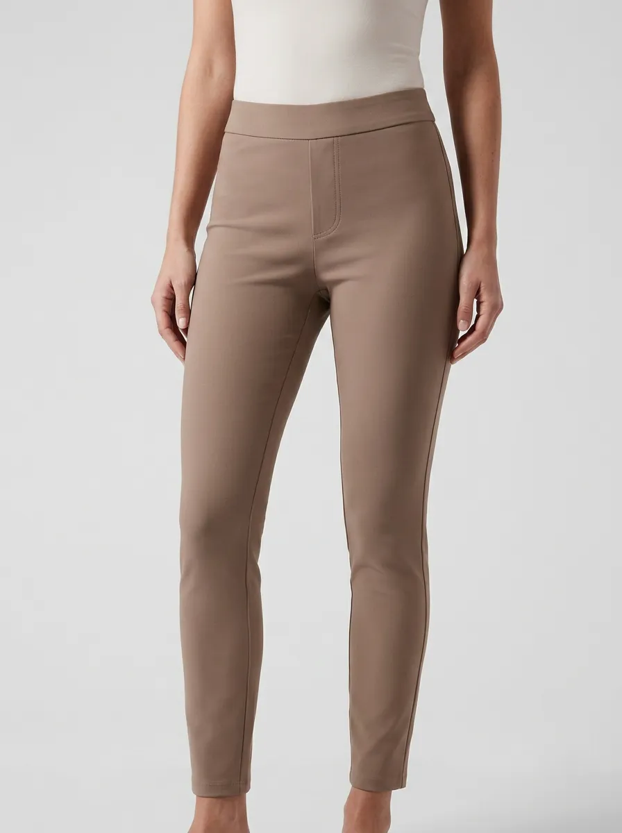 Polished High-Stretch Mid-Rise Mid-Rise Stretch Pants