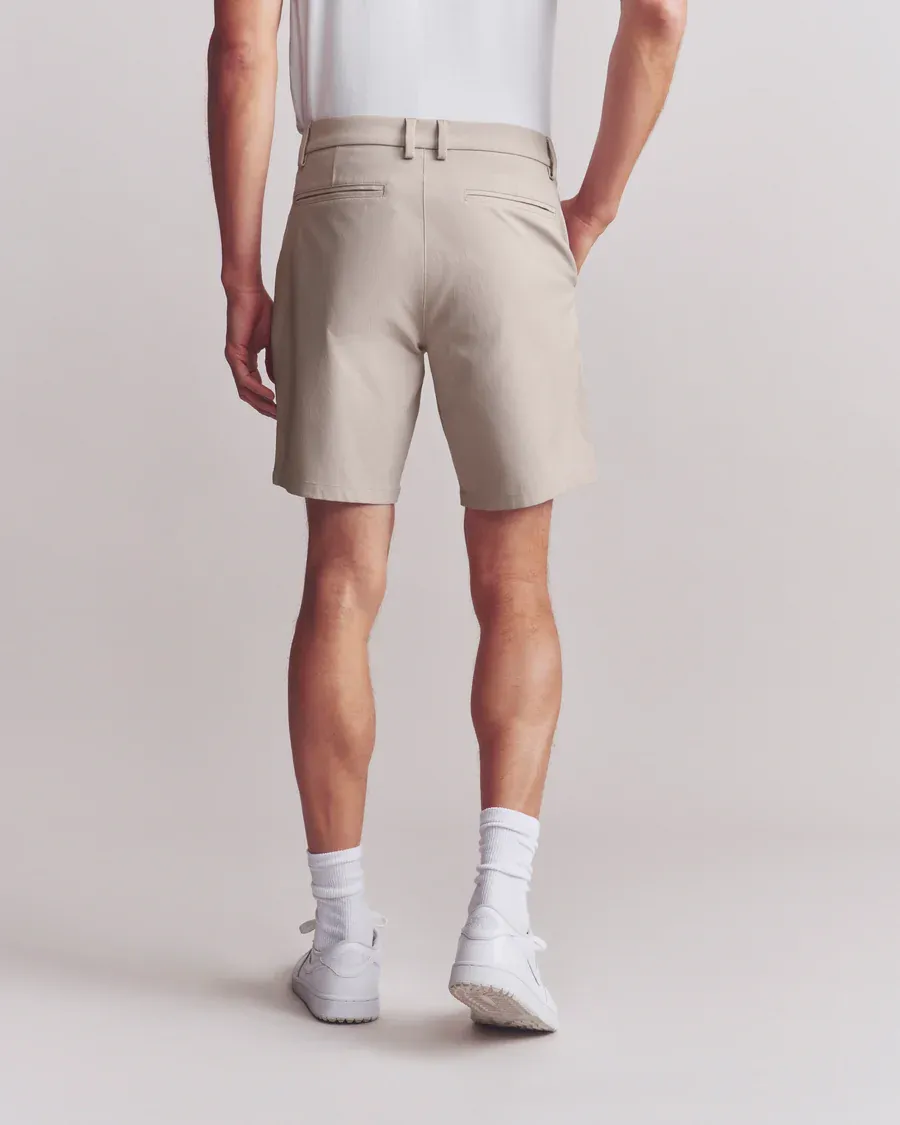 Beige Straight - Cut Men's Shorts