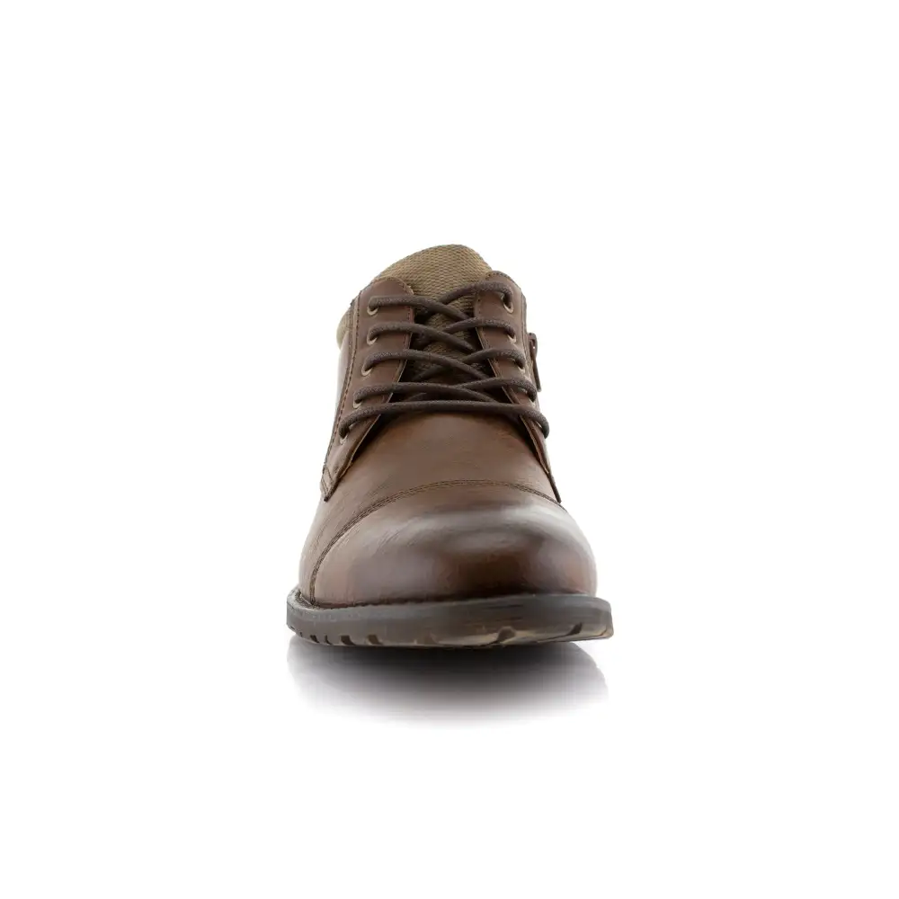 Refined Faux-Suede Suede Faux-Leather Chukka Boots