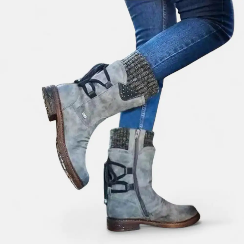 Paneled Ankle Boots
