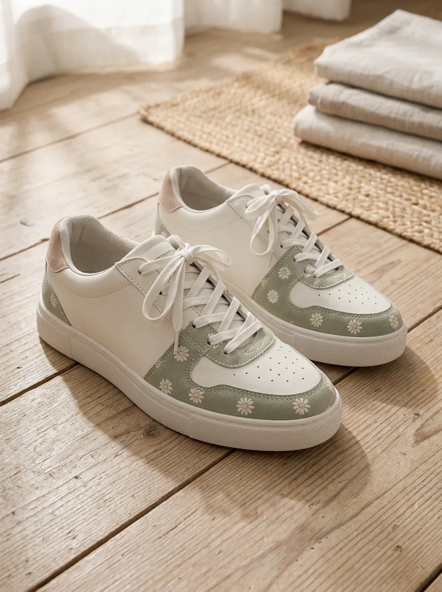 Women's Contemporary Floral Lover Daisy Skate Shoes
