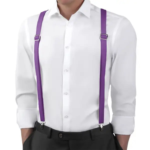 Bold Versatile Solid Tone Suspenders