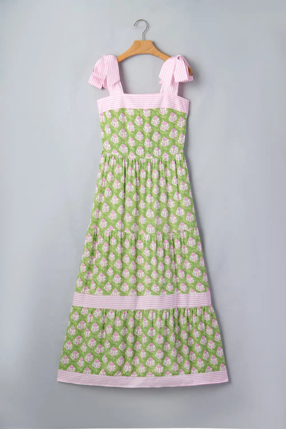 Floral Striped Maxi Dress