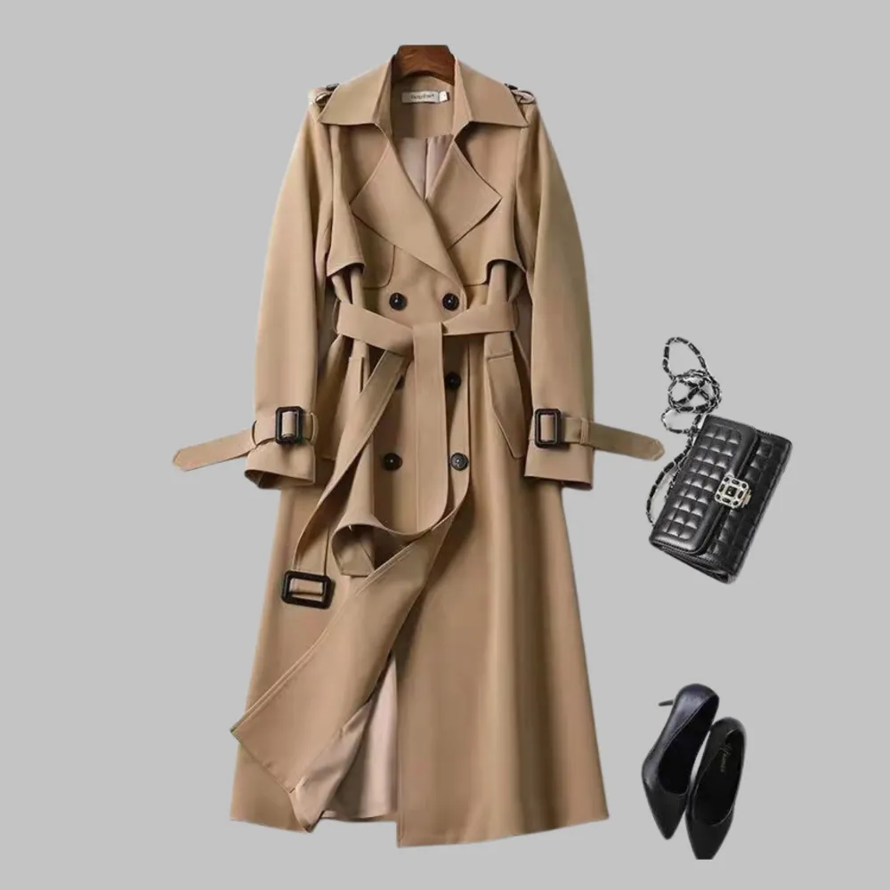 Elegant Knee-Length Loose Fit Coat