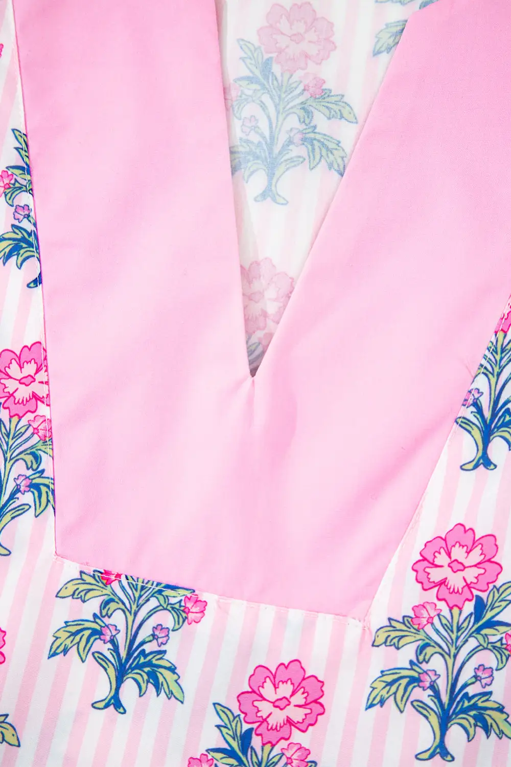 Everyday Striped Floral Ruffled Blouse