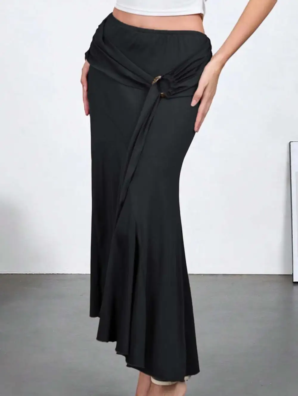 Irregular Bodycon Midi Skirt
