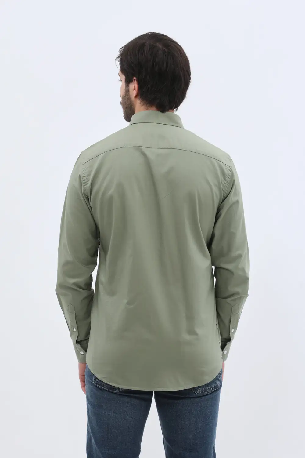 Outdoor Oxford Long Sleeve Cotton Men's Button Down Shirt