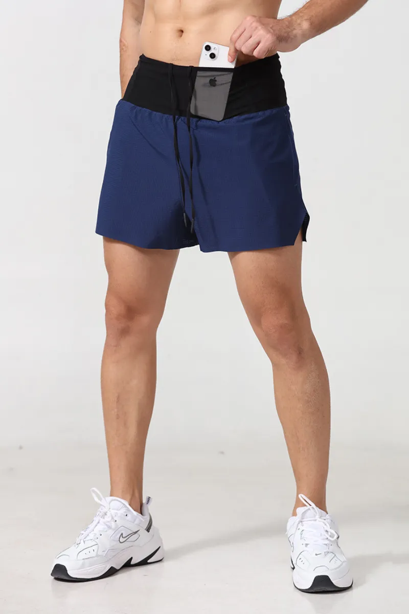 Quick Dry Storage Pocket Dual Layer Athletic Shorts