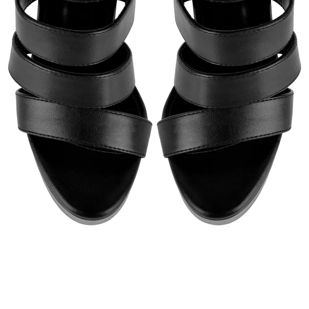 Platform Gladiator Cutout Zipper Boot Sandals