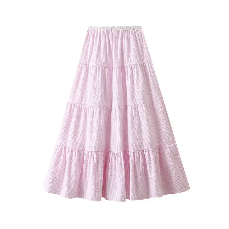 Comfort High Waist A-Line Midi Skirt