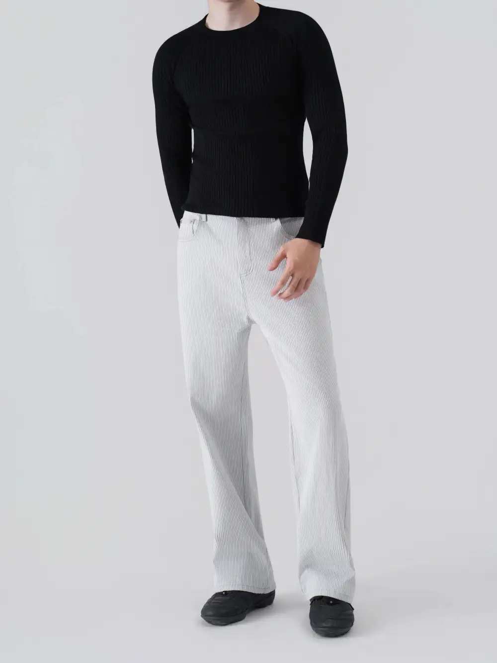 Soft Touch Striped Lyocell Jeans