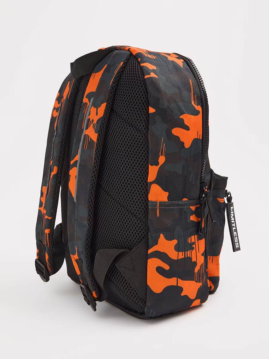 Orange Camo Backpack detail 2