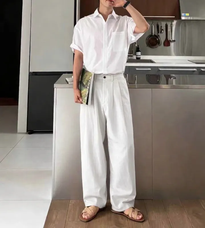 Loose Pleated Baggy Trousers
