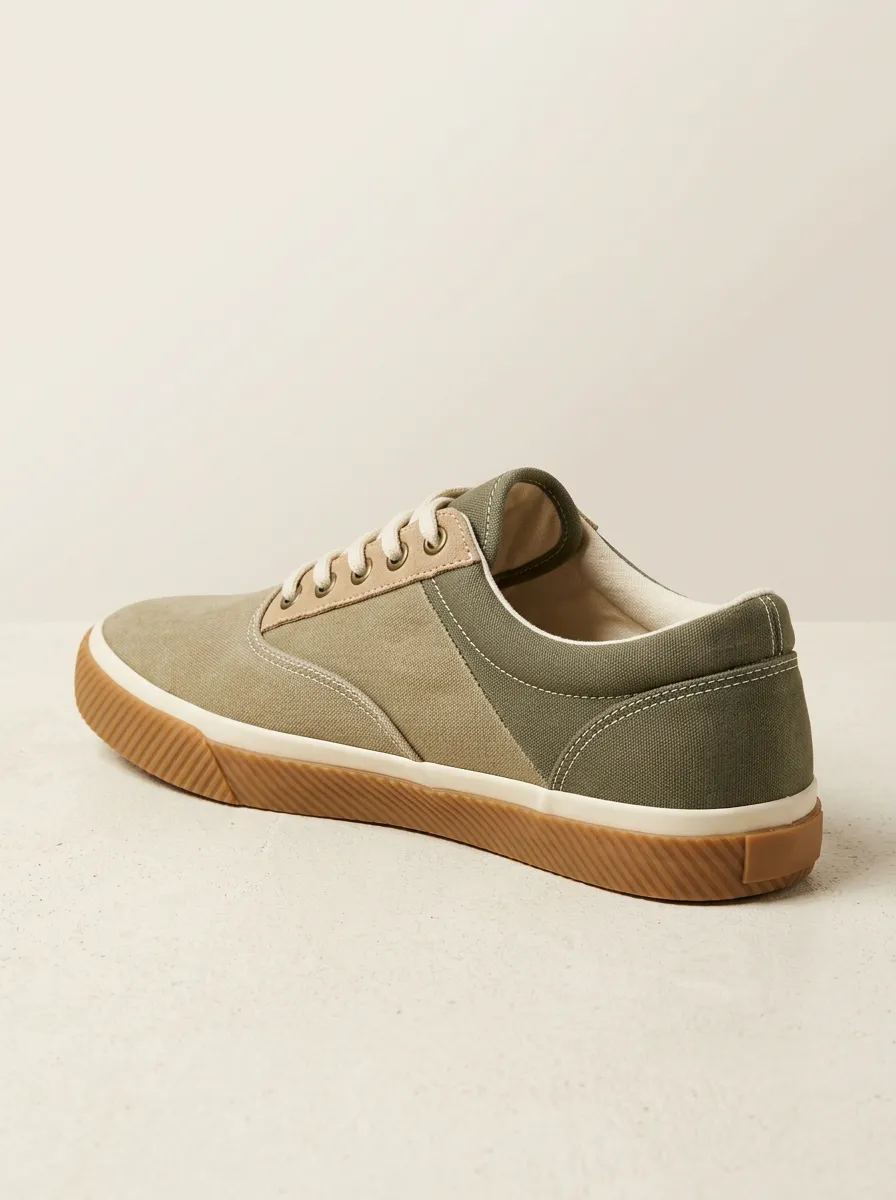 Relaxed Graphic Casual Look Men's Canvas Shoes