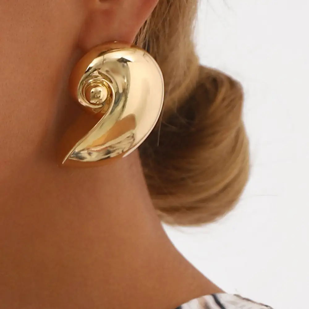 Geometric Seashell Alloy Jewelry Set