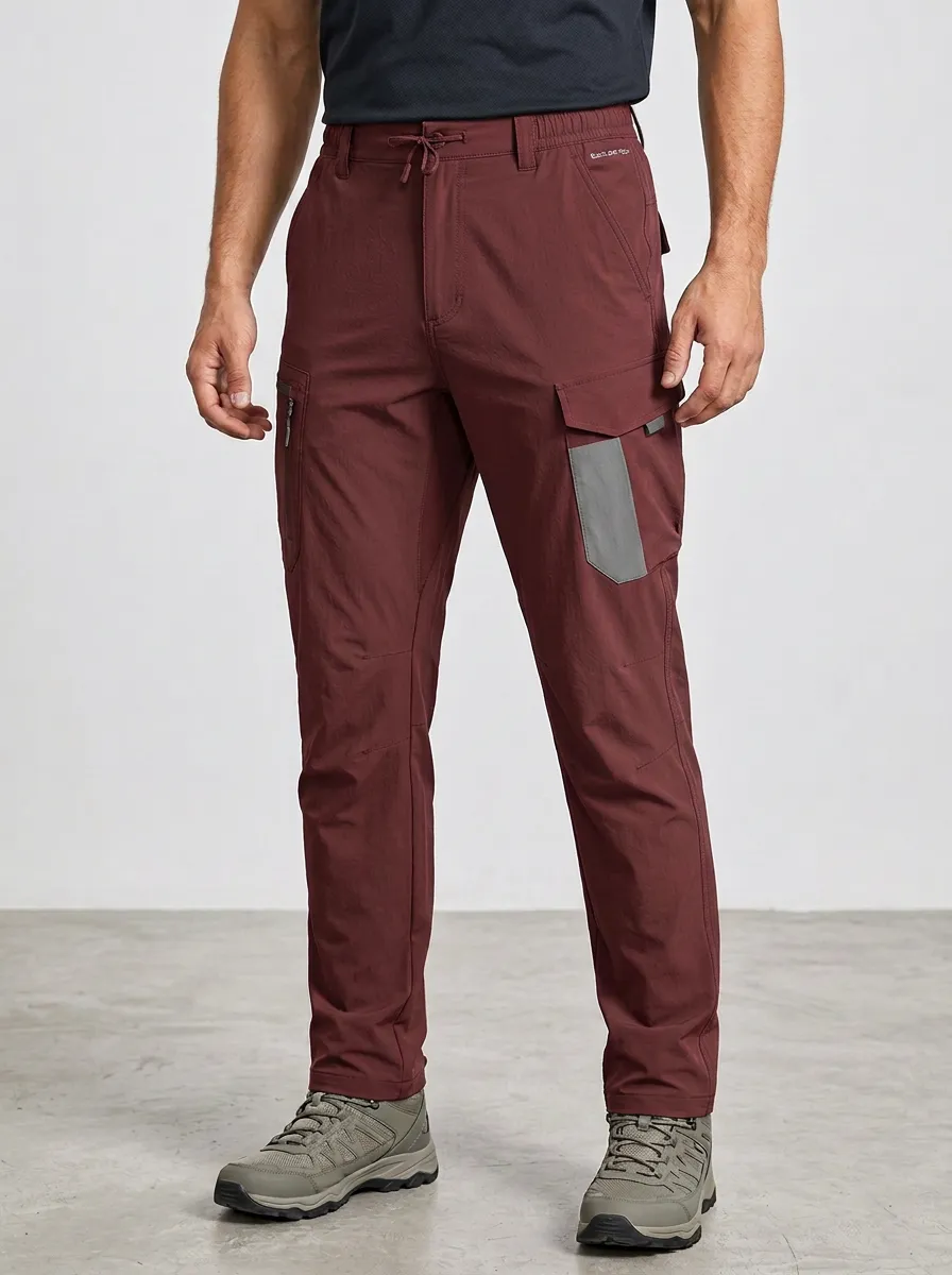Men's Multi-Pocket Quick-Dry Active Zip-Pocket Cargo Pants