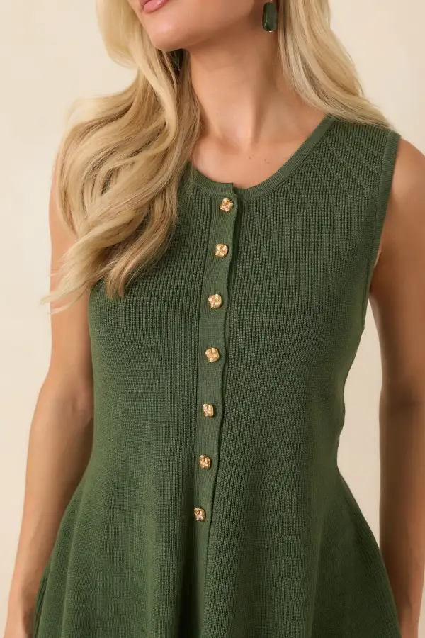 Peplum Sleeveless Denim Knit Top